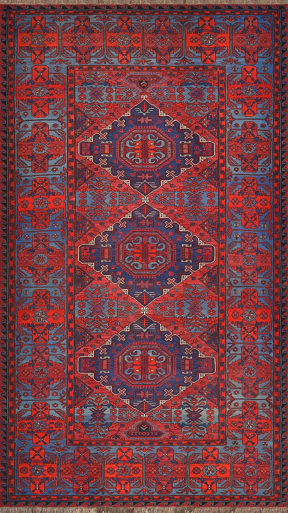 Безворсовый Дагестанский ковер Sumakh №2846 380x217cm из шерсти