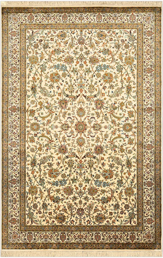 Шелковый Индийский ковер Afshan №4254 274x184cm