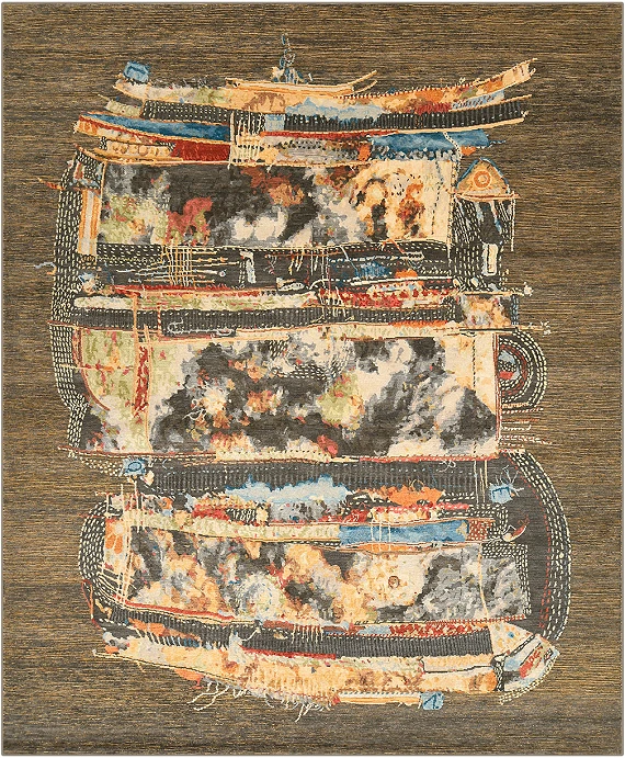 Непальский Bliss ковер №4269 299x247cm из шелка и шерсти