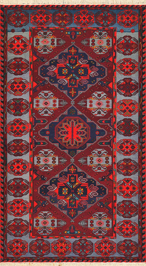 Безворсовый Дагестанский ковер Sumakh №3550 373x214cm из шерсти