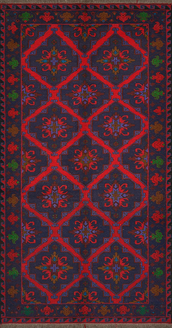 Безворсовый Дагестанский ковер Sumakh №2298 335x180cm из шерсти