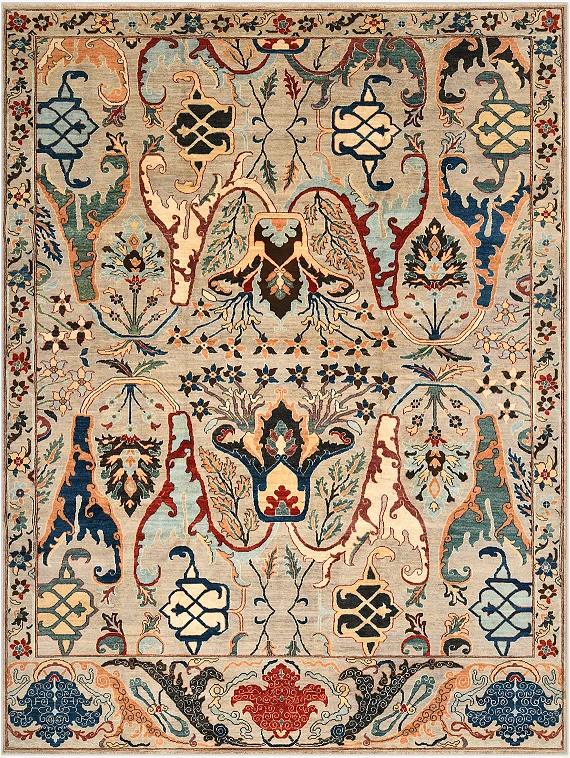 Шерстяной Пакистанский ковер Bijar №4399 367x276cm