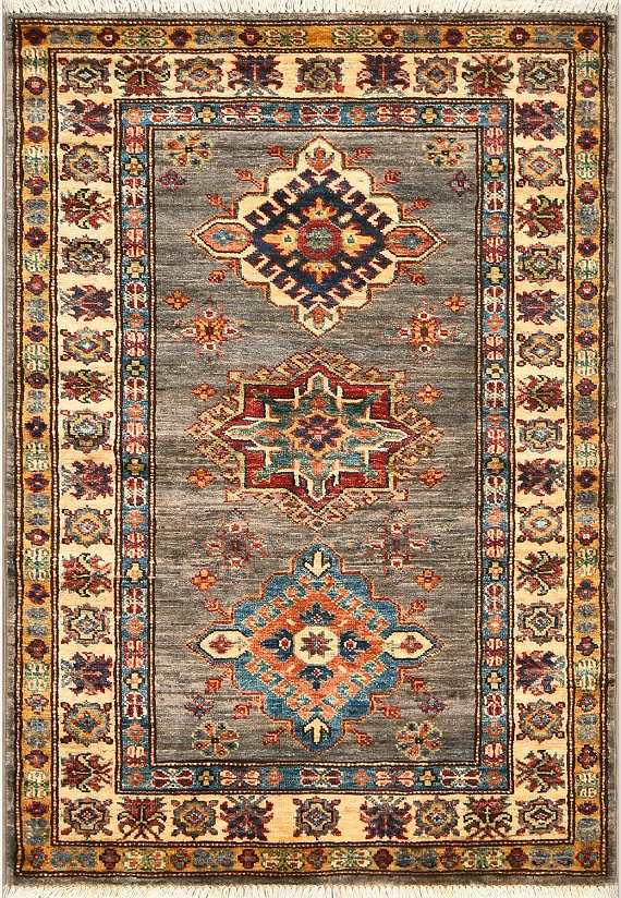 Шерстяной Пакистанский ковер Kazakh №4461 116x84cm