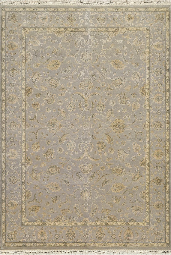 Современный Индийский ковер Rajastan №2789 201x140cm из шерсти и шелка в стиле неоклассика