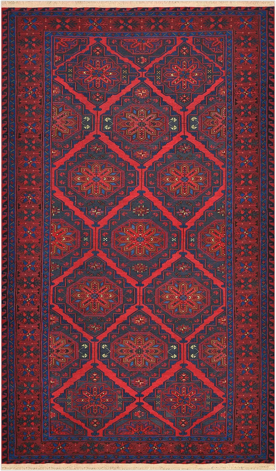 Безворсовый Дагестанский ковер Sumakh №4496 359x212cm из шерсти