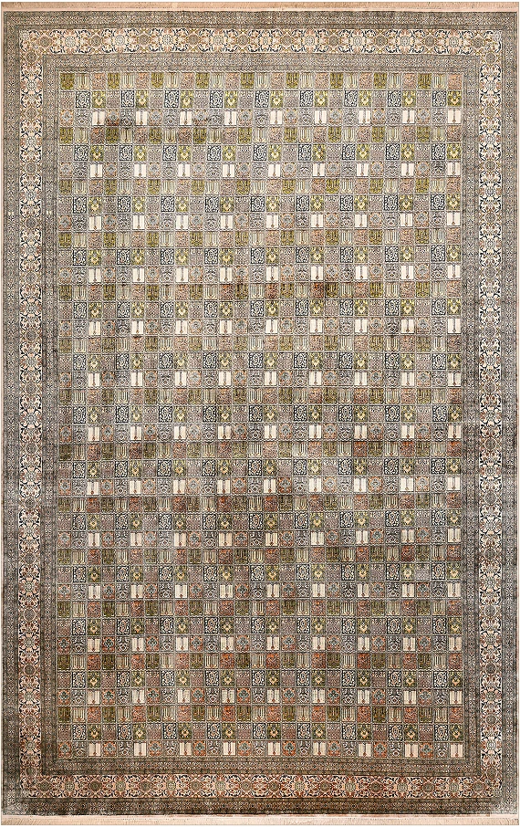 Шелковый Индийский ковер Ramada №4604 554x355cm