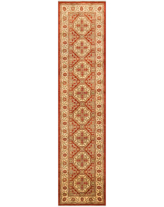 Шерстяной Пакистанский ковер Saltani №1255 374x87cm