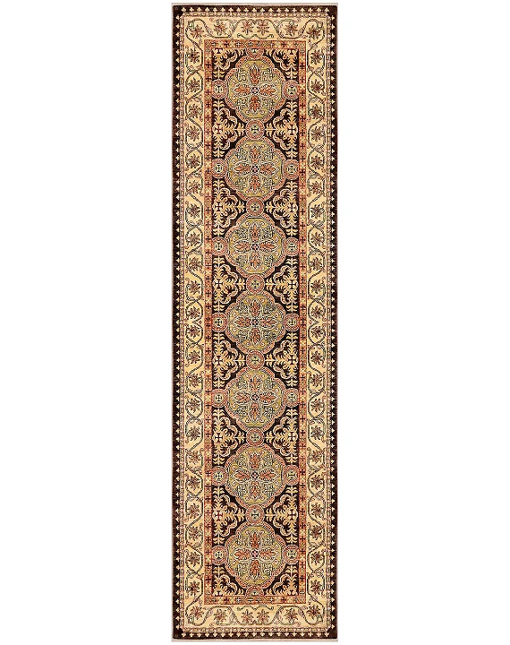 Шерстяной Пакистанский ковер Saltani №2674 329x91cm