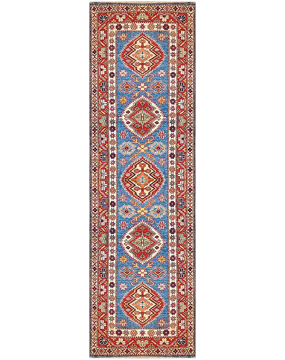 Шерстяной Кавказский ковер Kazakh №1551 252x80cm
