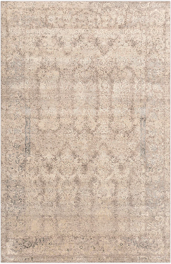 Современный Индийский ковер Shabby Classic №4324 299x195cm из шерсти и бамб. шелка в стиле неоклассика