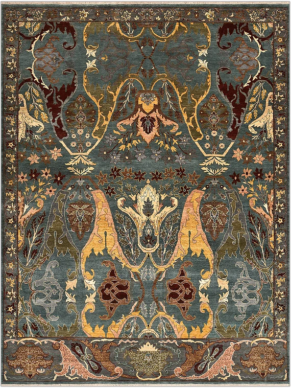 Шерстяной Индийский ковер Bidjar №4353 366x280cm