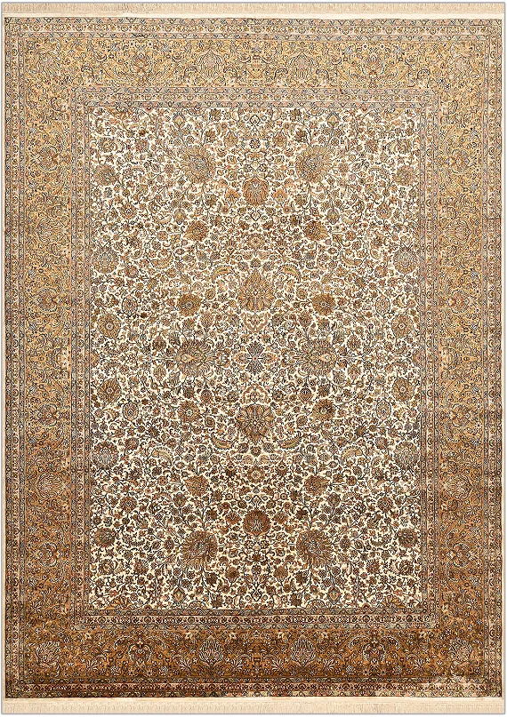 Шелковый Индийский ковер Afshan №4339 376x277cm