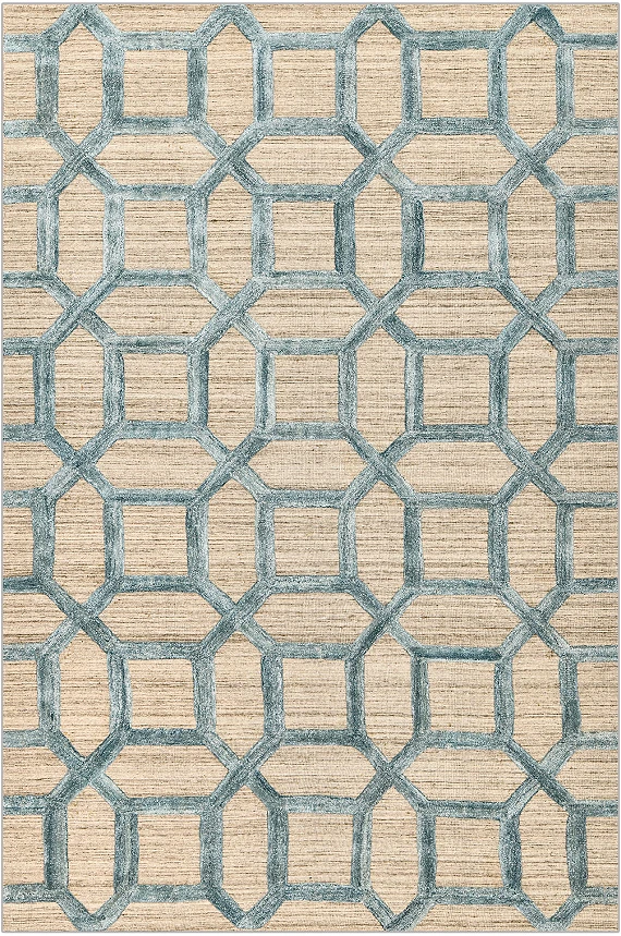 Безворсовый Индийский ковер Vilen №3018 261x178cm из шерсти и бамб. шелка