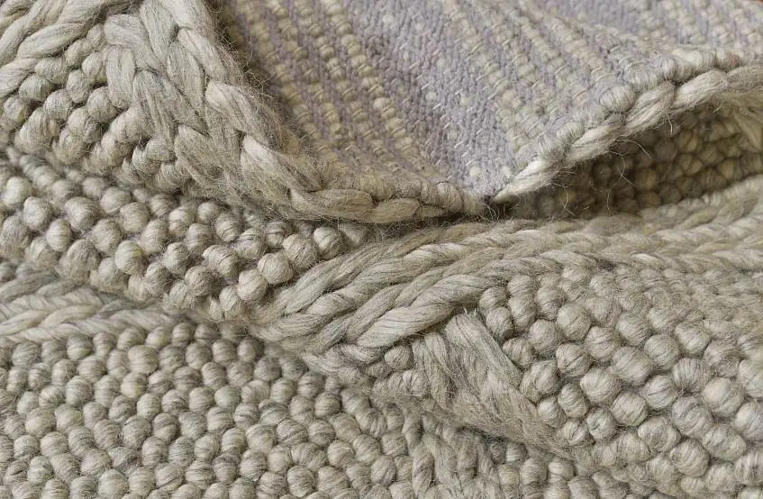 Вязаный шерстяной ковер ручной работы Далтон
