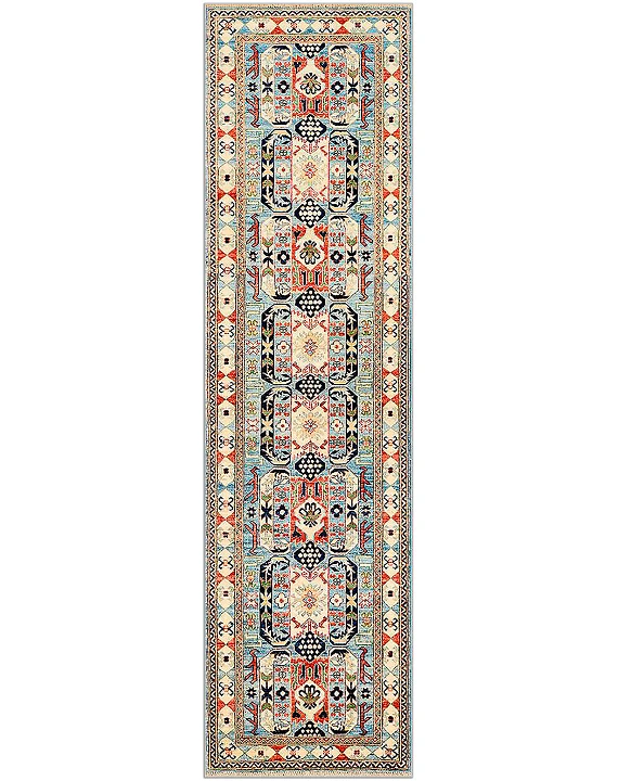 Шерстяной Кавказский ковер Kazakh №3934 303x80cm
