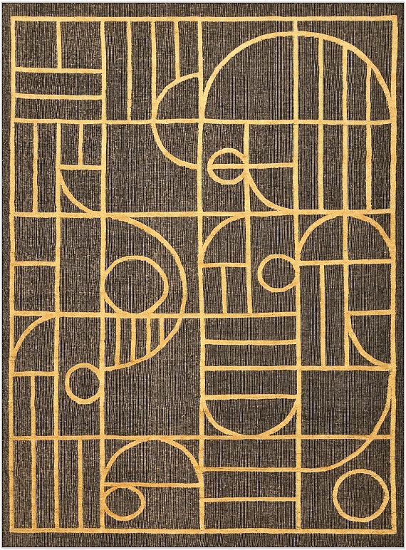 Безворсовый Индийский ковер Tazart №4642 371x276cm из шерсти