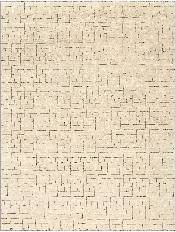 Безворсовый Индийский ковер Tazart №4677 368x275cm из шерсти