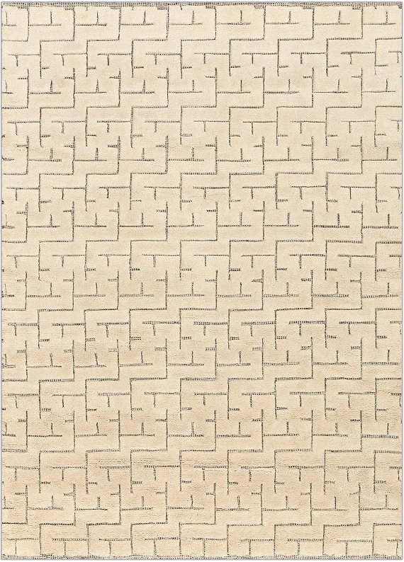 Безворсовый Индийский ковер Tazart №4682 242x172cm из шерсти