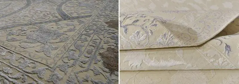 рельефные ковры c шелковым орнаментом