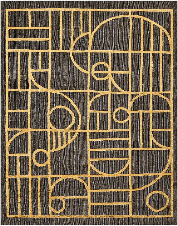 Безворсовый Индийский ковер Tazart №4755 310x243cm из шерсти