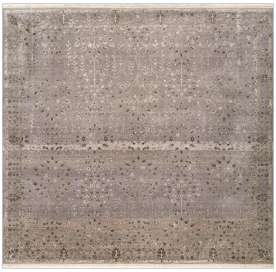 Современный Индийский ковер Dense Forest №3651 328x310cm из шерсти и шелка в стиле неоклассика
