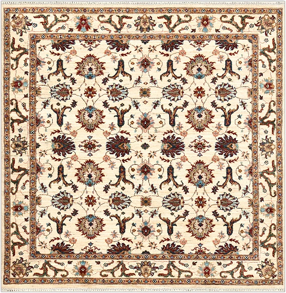 Шерстяной Пакистанский ковер Ziegler №4768 200x200cm