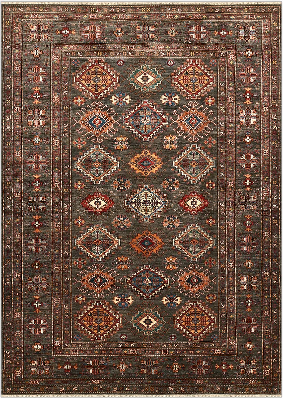 Шерстяной Пакистанский ковер Kazakh №4785 293x207cm