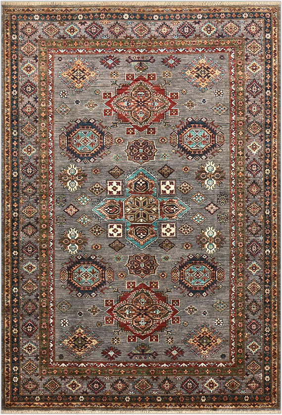 Шерстяной Пакистанский ковер Kazakh №4805 250x169cm