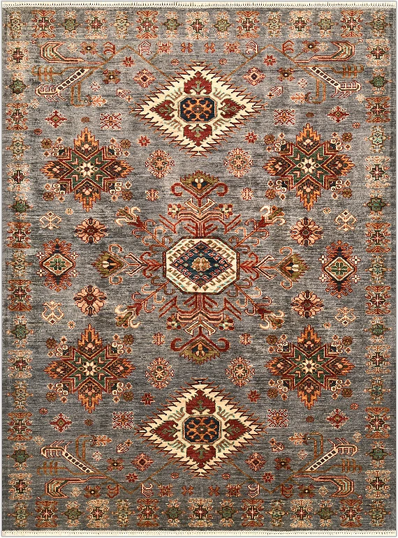 Шерстяной Пакистанский ковер Kazakh №4813 246x180cm