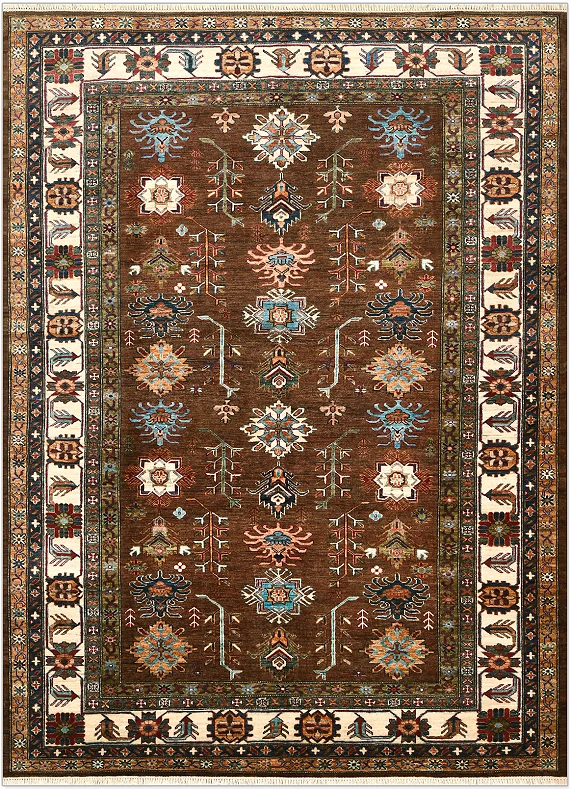 Шерстяной Пакистанский ковер Kazakh №4817 285x208cm