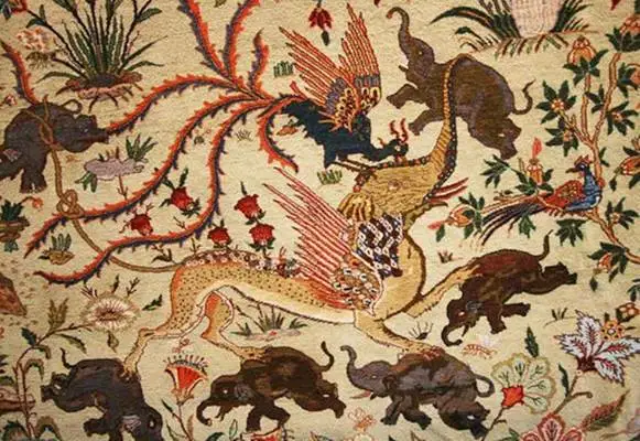 Иранский кум с орнаментом Джангали