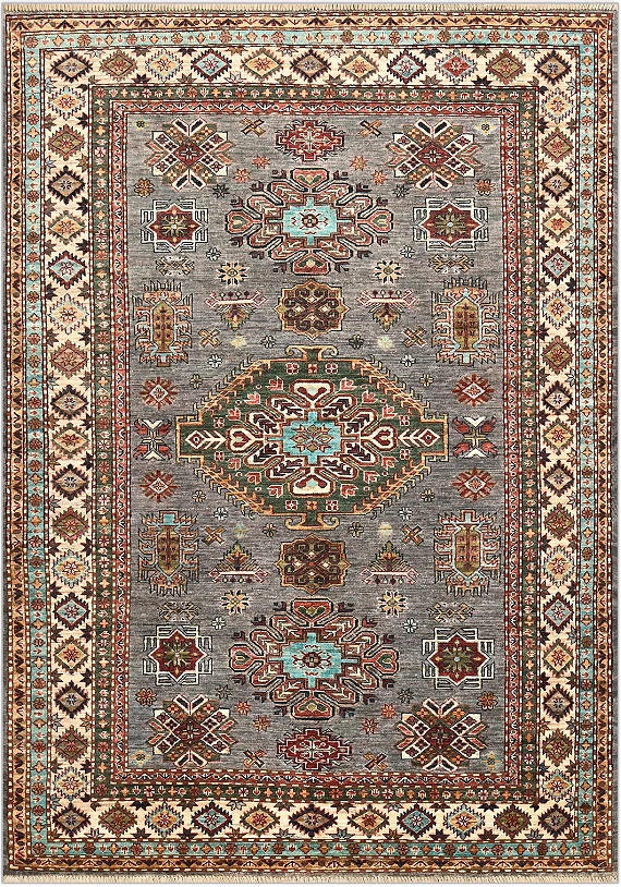 Шерстяной Пакистанский ковер Kazakh №4834 242x170cm