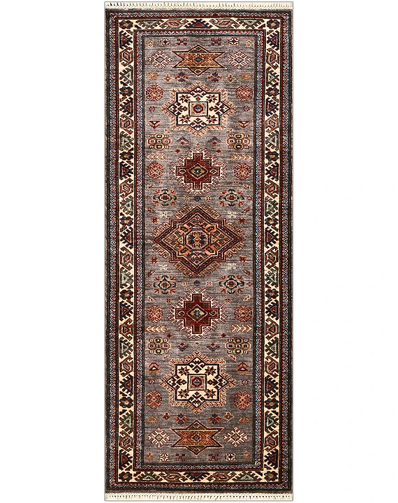 Шерстяной Пакистанский ковер Kazakh №4841 205x78cm