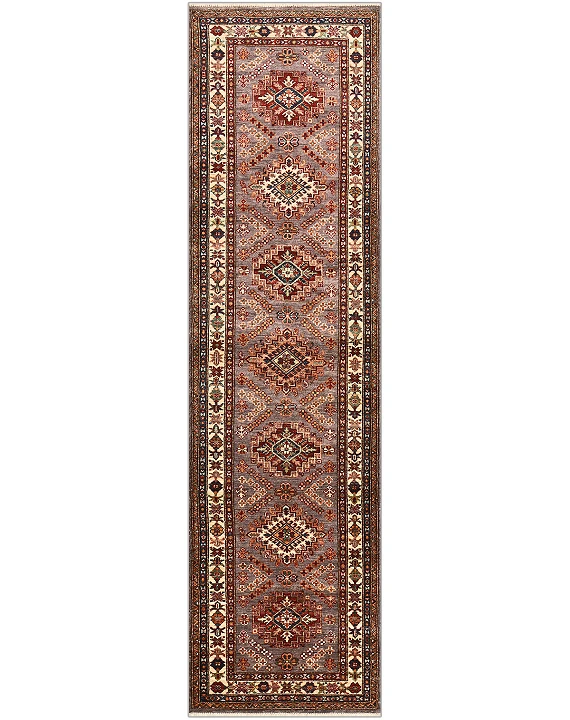 Шерстяной Пакистанский ковер Kazakh №4845 303x78cm
