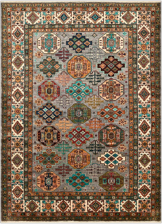 Шерстяной Пакистанский ковер Kazakh №4869 292x211cm