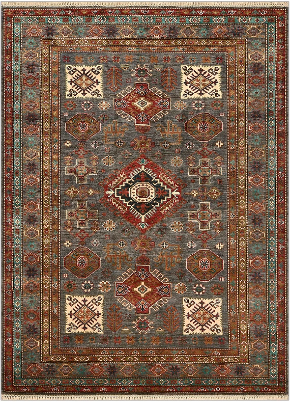 Шерстяной Пакистанский ковер Kazakh №4879 237x175cm