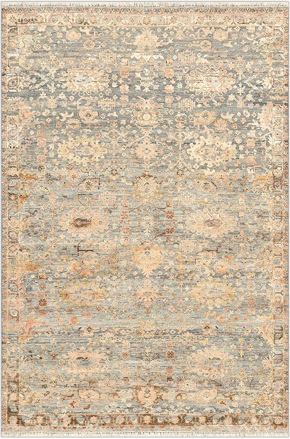 Современный Индийский ковер Artefact №4890 276x185cm из шерсти и шелка в стиле неоклассика