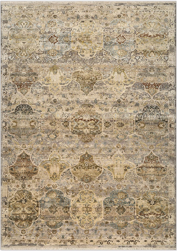 Современный Индийский ковер Artefact №4898 428x307cm из шерсти и шелка в стиле неоклассика