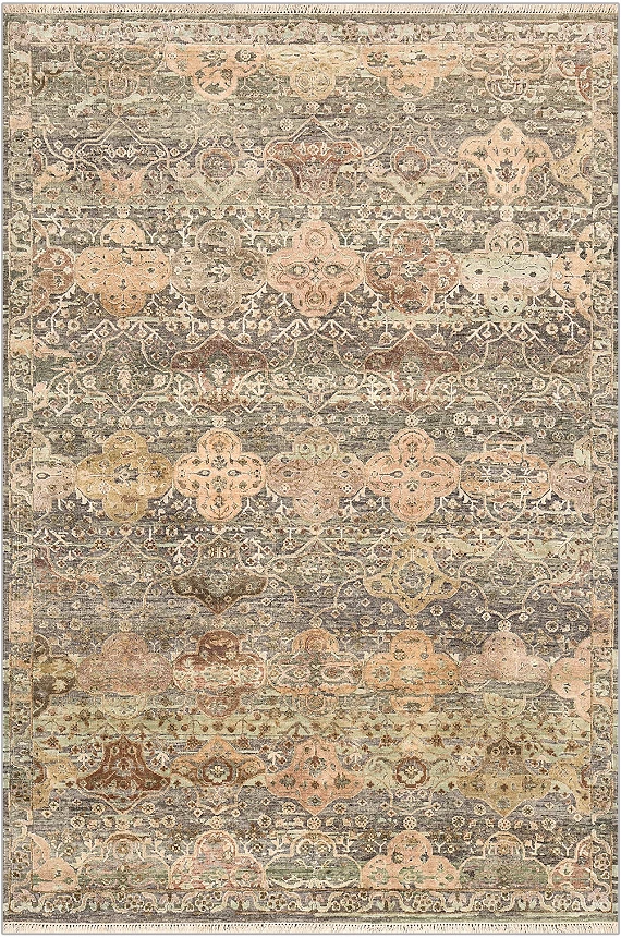 Современный Индийский ковер Artefact №4906 276x189cm из шерсти и шелка в стиле неоклассика