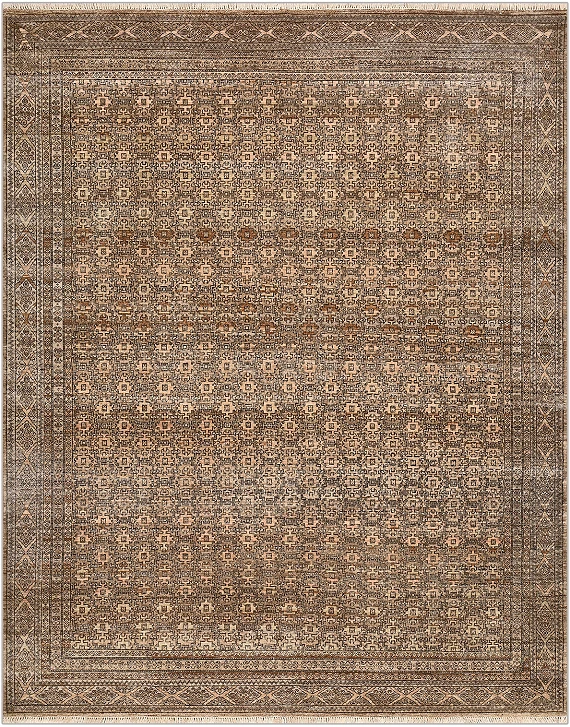 Современный Индийский ковер Artefact №4910 307x244cm из шерсти в стиле неоклассика