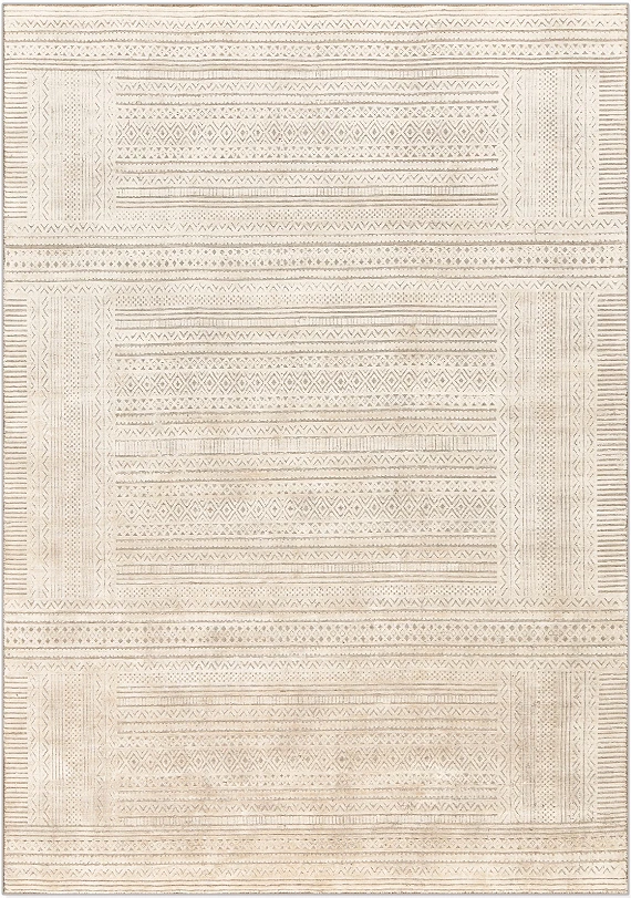 Современный Индийский ковер Merida №4956 298x209cm из шерсти и бамб. шелка в стиле неоклассика