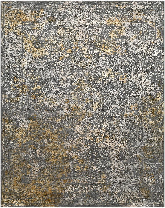 Современный Индийский ковер Shabby Classic №5059 307x245cm из шерсти и шелка в стиле неоклассика