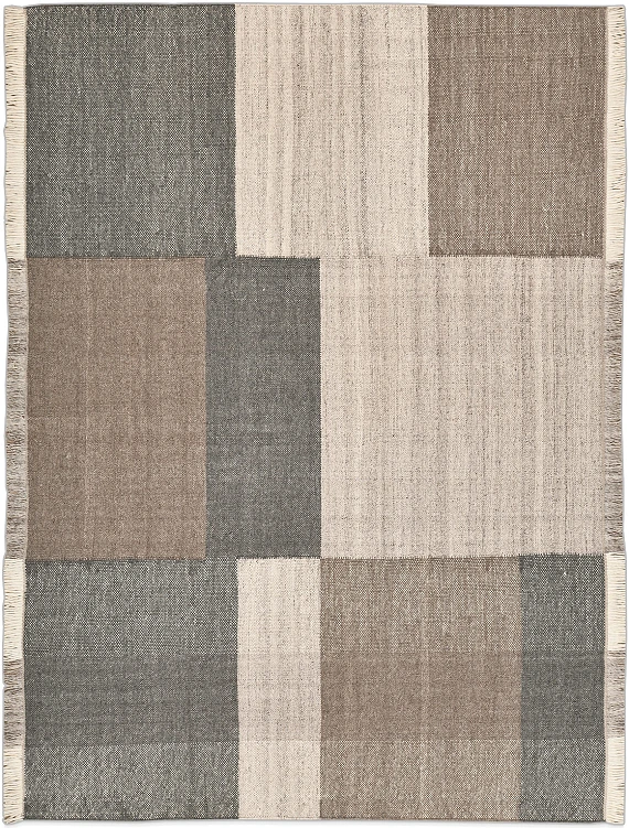 Безворсовый Индийский ковер Bergen №5078 354x250cm из шерсти