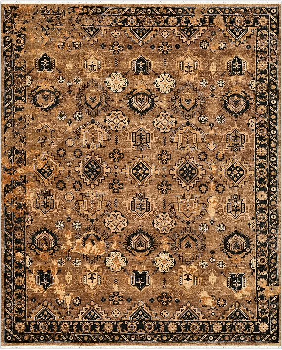 Современный Индийский ковер Nishat №5160 305x248cm из шерсти в стиле неоклассика