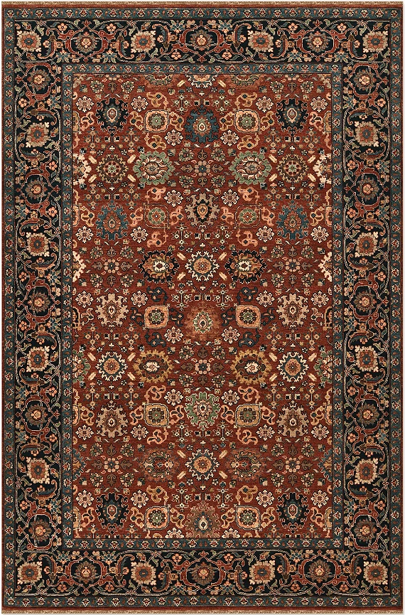 Шерстяной Индийский ковер Agra №5182 276x185cm