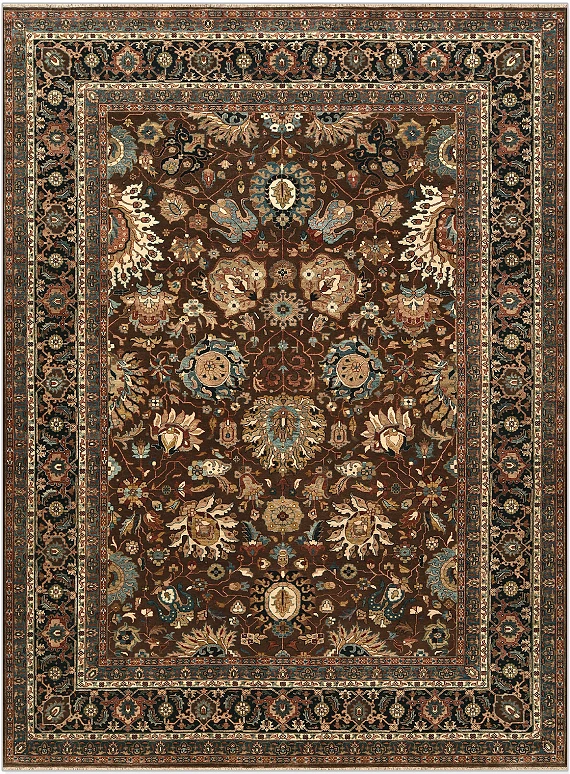 Шерстяной Индийский ковер Agra №5185 365x272cm