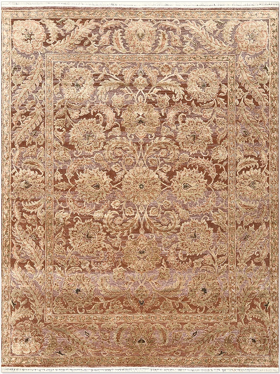 Современный Индийский ковер Shabby Classic №5230 306x234cm из шерсти и шелка в стиле неоклассика