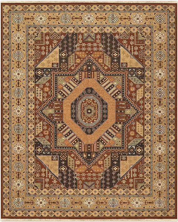 Безворсовый Индийский ковер Dhuri №5245 301x246cm из шерсти