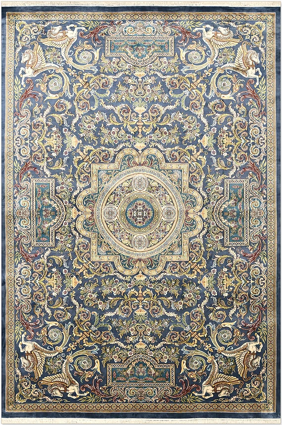 Шелковый Индийский ковер Савоннери №5252 274x185cm