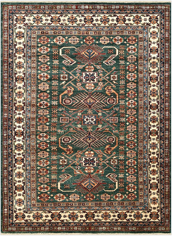 Шерстяной Пакистанский ковер Kazakh №5274 237x173cm